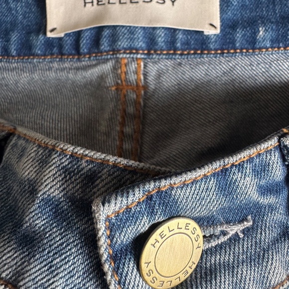 Hellessy, Jefferson Straight Paint Splatter Boyfriend Jeans in Size 2 Color Blue - Picture 8 of 9